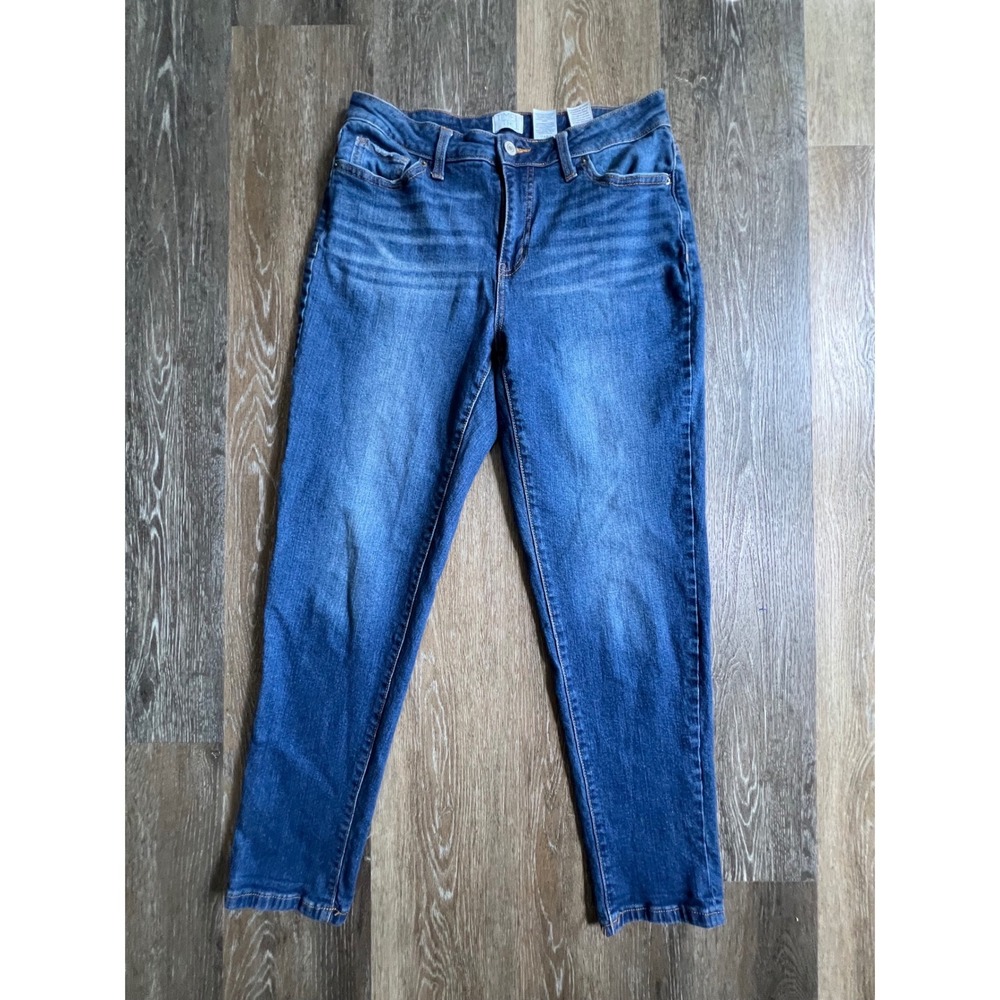 Time and Tru Skinny Jeans Womens 8 Blue Medium Wash Stretch Denim